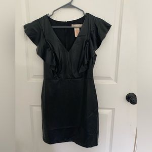 Cute Black Faux Leather dress